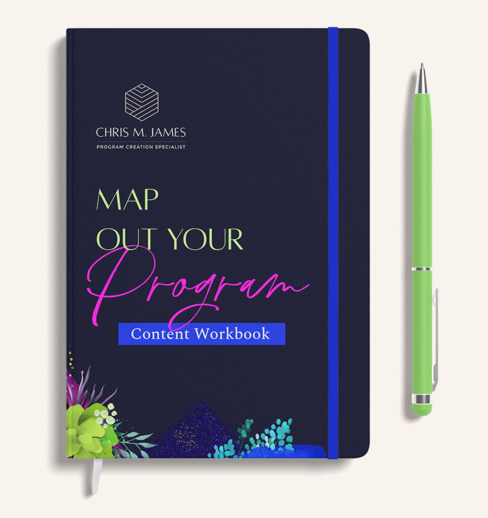 Picture of a "Map Out Your Program Content Workbook"