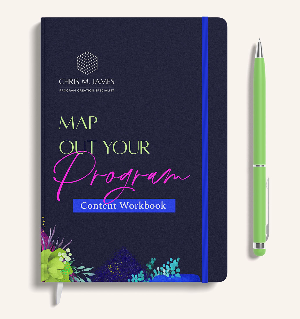 Picture of a "Map Out Your Program Content Workbook"